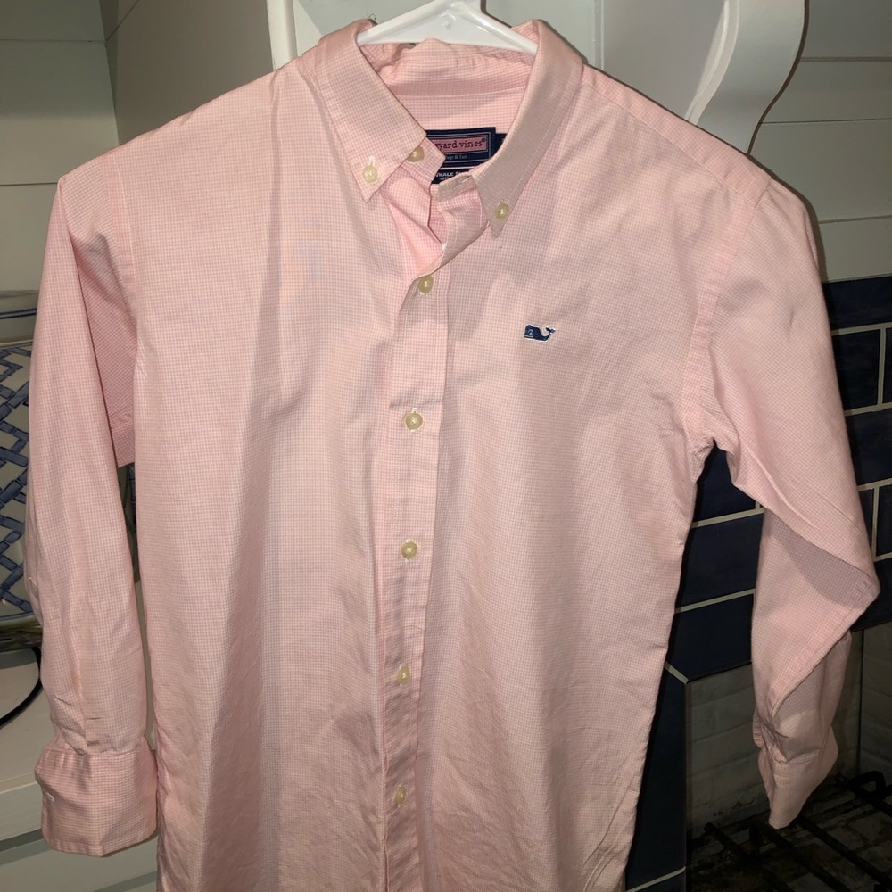 Boys vineyard vine button down shirt